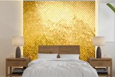 Behang - Fotobehang Gouden glitter achtergrond - Breedte 220 cm x hoogte 220 cm