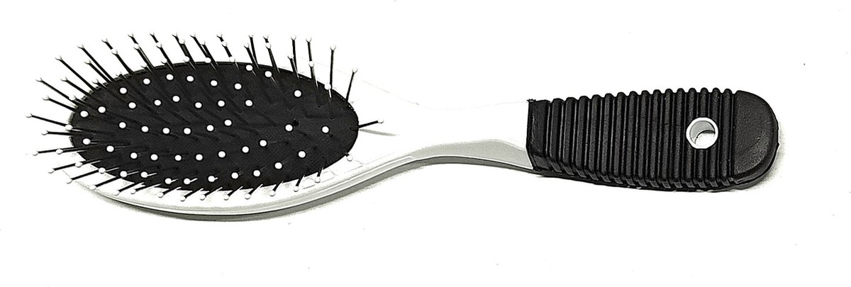 Rojafit - Pneumatische Haarborstel - Klein - Ergonomisch handvat - Wit - Afmeting: 18 cm. Lang x 4 cm. Breed