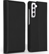 Accezz Hoesje Met Pasjeshouder Geschikt voor Samsung Galaxy S21 FE - Accezz Premium Leather Slim Bookcase - Zwart