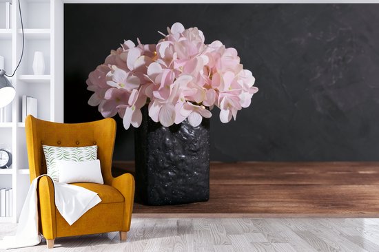Papier Peint - Papier Papier peint photo Nature Morte - Hortensia - Rose - Largeur 525 cm x Hauteur 350 cm