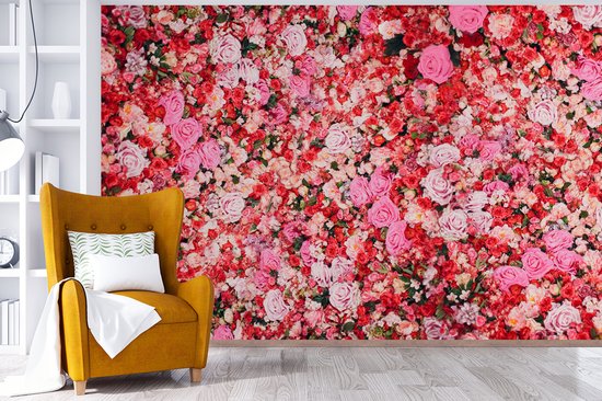 Papier peint - Papiers Papier peint photo Fleurs - Couleurs - Roses - Largeur 330 cm x Hauteur 220 cm