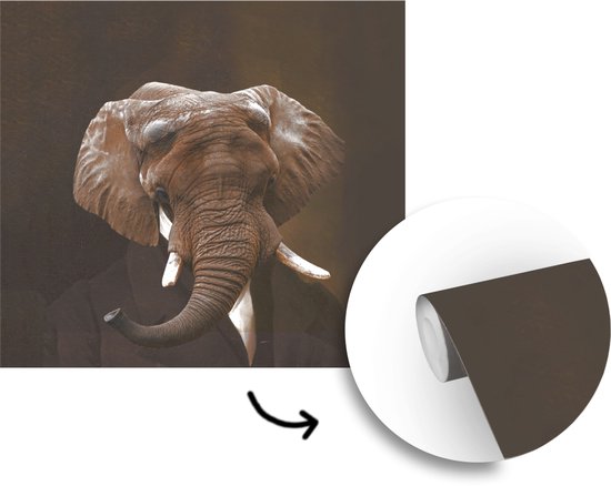 Fond d' écran - mur Portrait Papier peint photo - Elephant - Art - Largeur 260 cm x Hauteur 260 cm