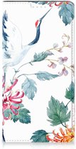 Wallet Bookcase Geschikt voor Samsung Galaxy A54 Telefoonhoesje Bird Flowers