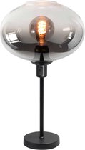 Moderne tafellamp Bellini | 1 lichts | smoke / zwart | glas / metaal | Ø 15 cm voet | 53 cm hoog | tafellamp / bureaulamp | modern / sfeervol design