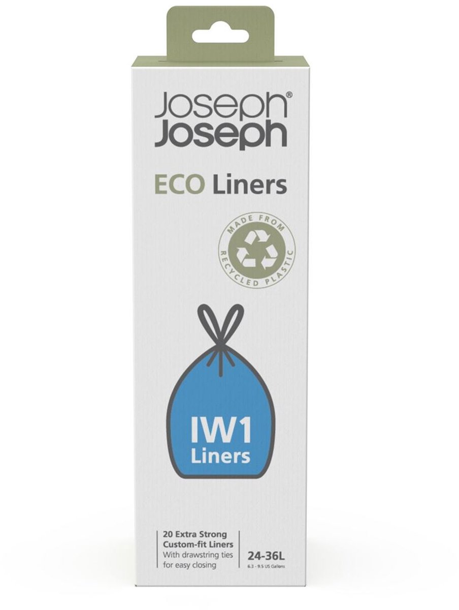 Joseph Joseph Intelligent Waste Afvalzakken Transparant - IW1 - 24/36 L - 20 Stuks
