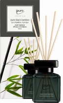 Bol.com Ipuro diffuser - zwarte bambou kamergeur - 50 ml - 5 geurstokjes aanbieding