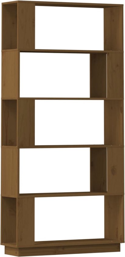 vidaXL-Boekenkast/kamerscherm-80x25x163,5-cm-grenenhout-honingbruin