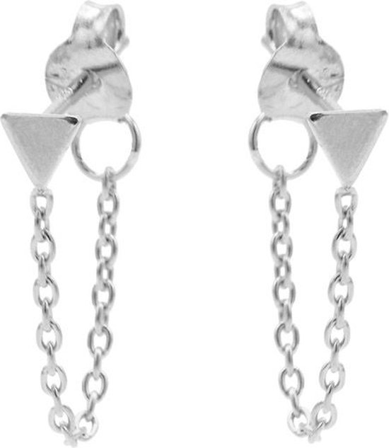 Karma oorbel Chain Triangle zilver M1413
