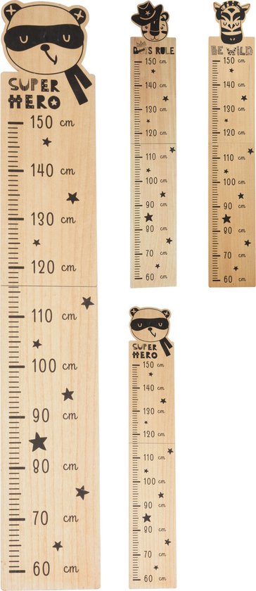 Groeimeter dier - Lengte Meter - 150cm - Hout | bol.com