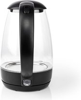 Nedis Waterkoker - 1,7 l - Glas - Zwart - 360 graden draaibaar - Verborgen verwarmingselement - Strix®-controller - Droogkookbeveiliging