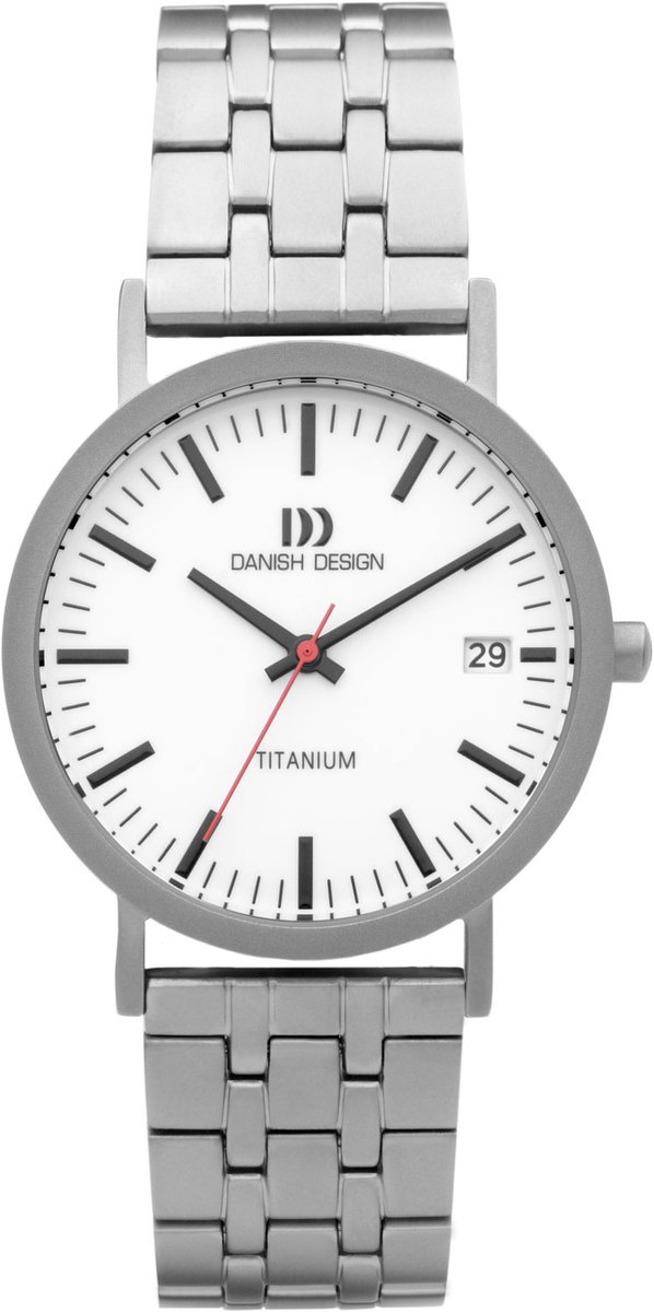 Danish Design Rhine Medium Horloge - Danish Design mensen horloge - Grijs - diameter 35 mm - Titanium