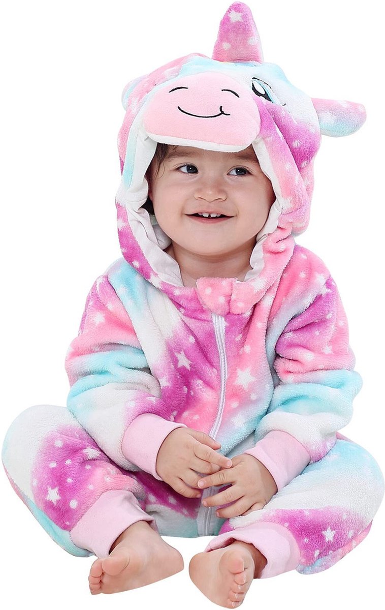 JAXY Baby Onesie - Carnavalskleding Kinderen - Verkleedkleren Jongen en Meisje - Verkleedkleding Kind - Romper - EU 104/110 (label 120) - Eenhoorn — afbeelding 10