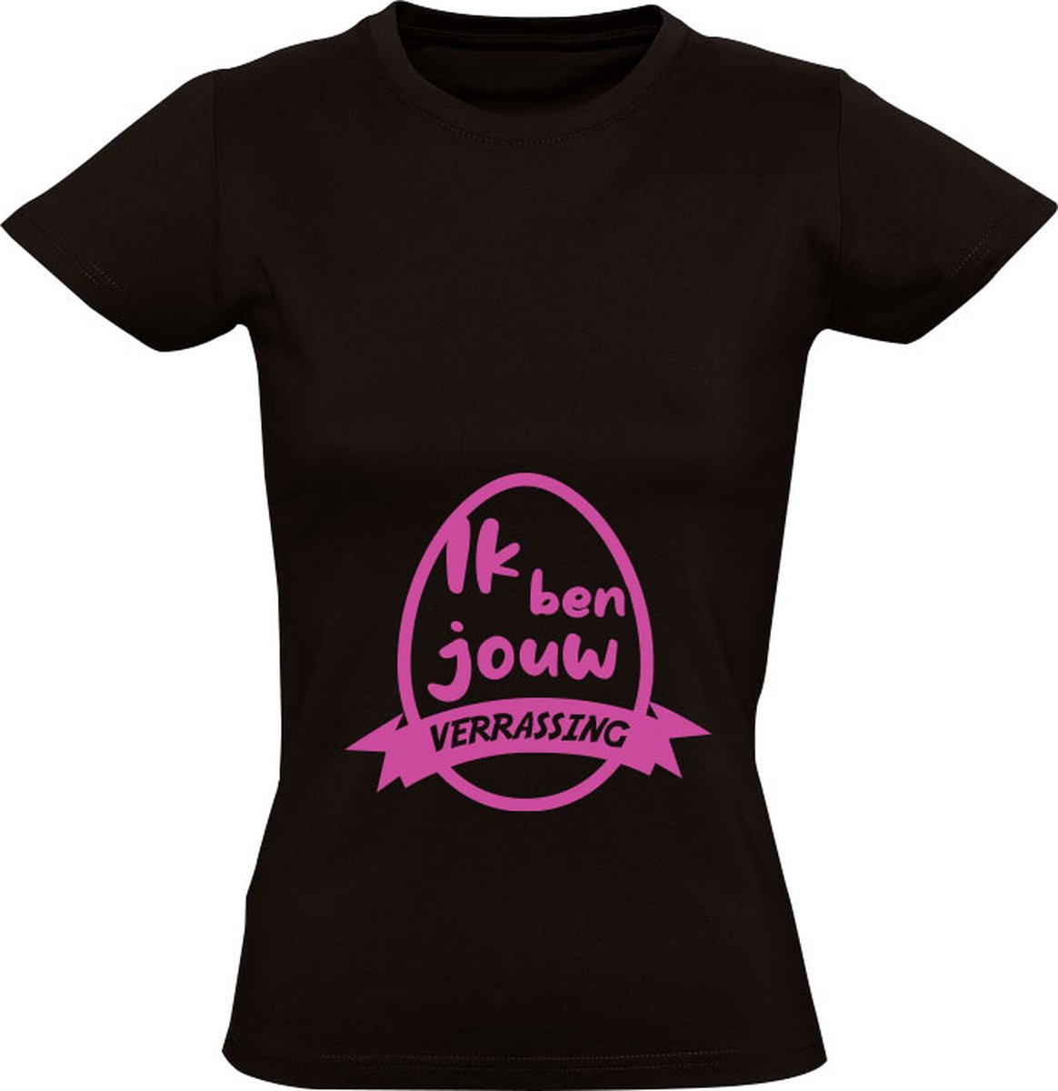 Zwangerschap Aankondiging Dames T-shirt - Ik Ben Jouw Verrassing - Baby Reveal Shirt