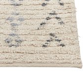 DISPUR - Laagpolig vloerkleed - Beige - 80 x 150 cm - Katoen