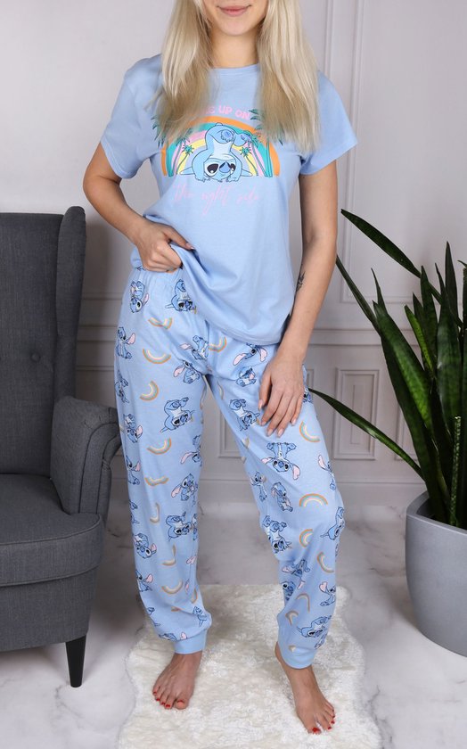 Stitch Disney - Pyjama à manches courtes pour femme Vêtements de