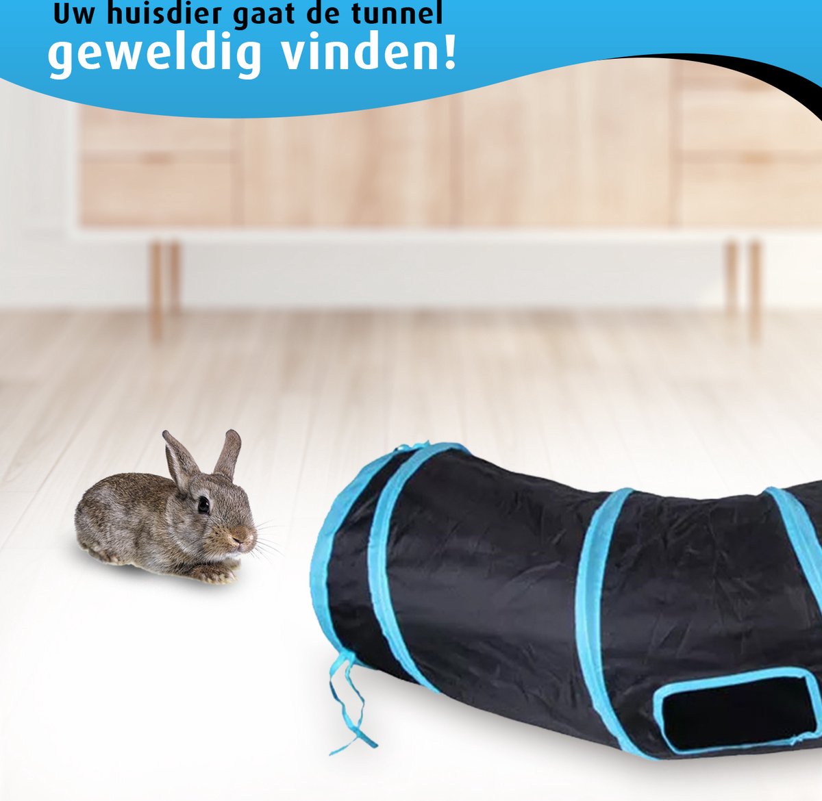 Kattentunnel - Kronkel - Konijnentunnel - Speeltunnel - Kattenspeelgoed - Kattenspeeltjes - Kruiptunnel — afbeelding 7