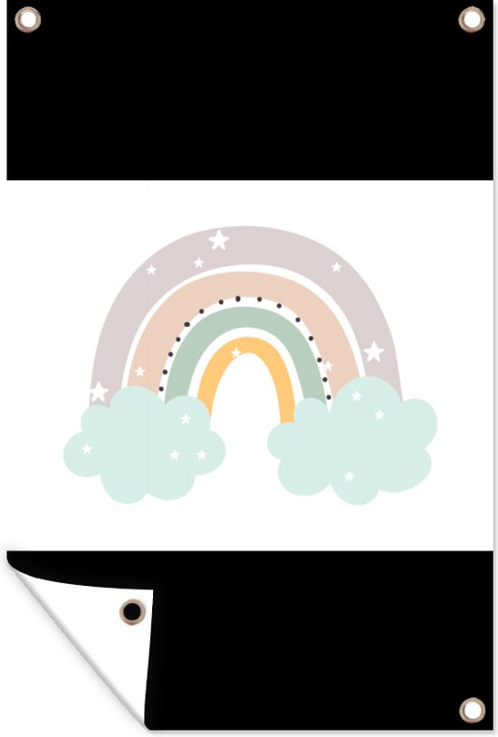 22-delige Regenboogpaard Taartdecoratieset – Met Sterren, Wolken, Ballen En Vleugels, Voor Een Magische Kinderverjaardag