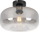 QAZQA bizle - Art Deco Plafondlamp - 1 lichts - Ø 28 cm - Grijs - Woonkamer | Slaapkamer | Keuken
