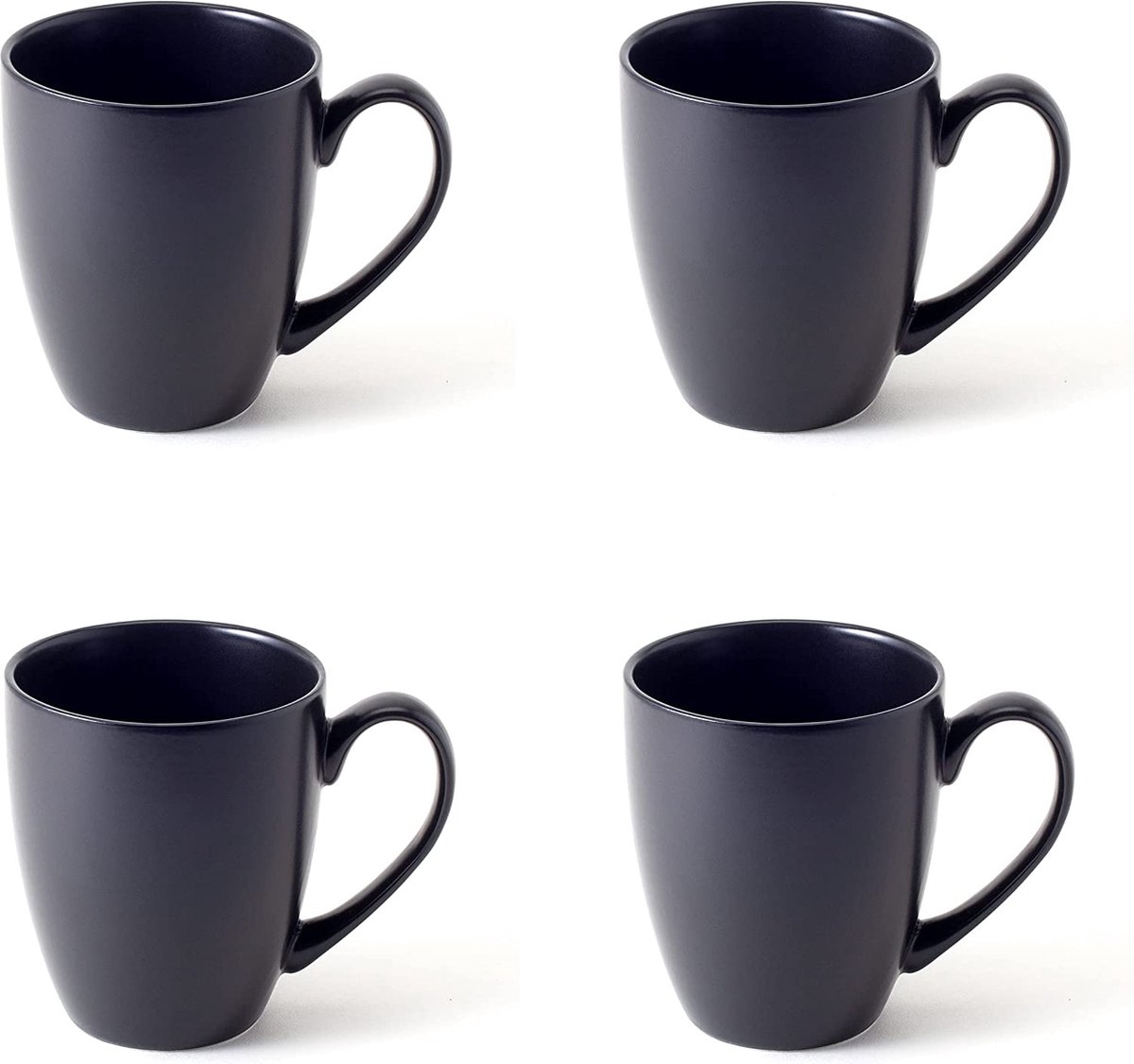 Hanseküche koffiebekerset groot – koffiekopjes van hoogwaardige en massieve keramiek, grote hendels, grote bekers (natuurlijke kleuren, set van 6
