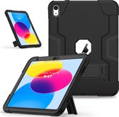 Mobigear - Tablethoes geschikt voor Apple iPad 10 (2022) Hardcase Backcover | Mobigear ShieldStand | Schokbestendig iPad 10 (2022) Telefoonhoesje | Anti Shock Proof + Standaard - Zwart