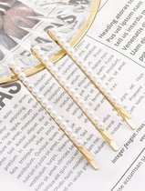 Nerissa- Luxe haarschijfjes met parels - Haarclip/Haarspeld - Haaraccessoires Bruiloft- Goud