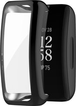 Full cover screenprotector watch case - hoesje - geschikt voor Fitbit Inspire 3 - TPU - zwart