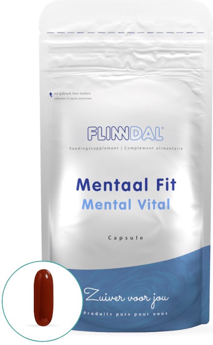 Goedkoopste Flinndal Mentaal Fit Capsule - Voor Geheugen, Concentratievermogen en Gemoedsrust - 30 Capsules