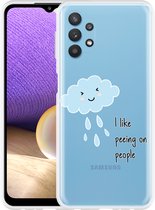 Hoesje Geschikt voor Samsung Galaxy A32 5G Cloud