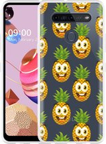 LG K51S Hoesje Happy Ananas - Designed by Cazy