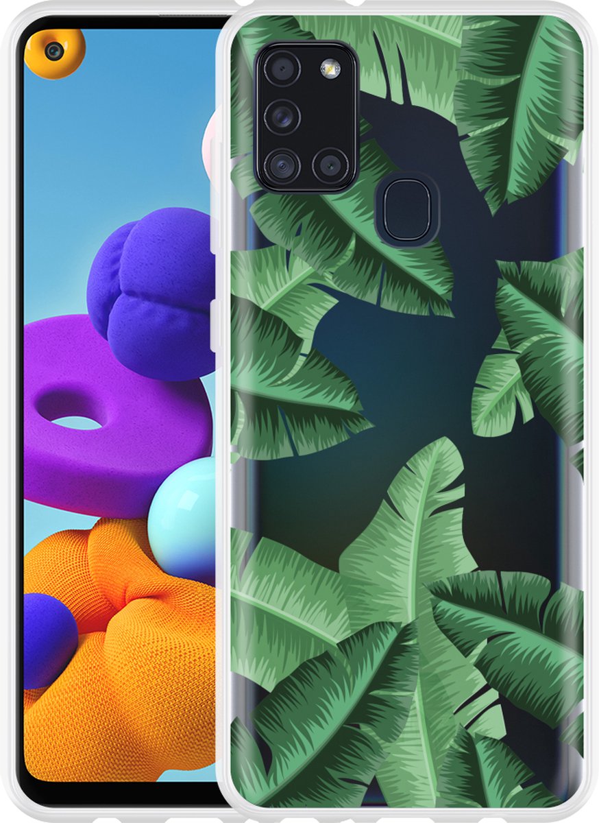 Samsung Galaxy A21s Hoesje Palm Leaves - Designed by Cazy
