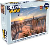 Puzzle Plage - Mer - Dune - Coucher de soleil - Paysage - Puzzle - Puzzle 1000 pièces adultes