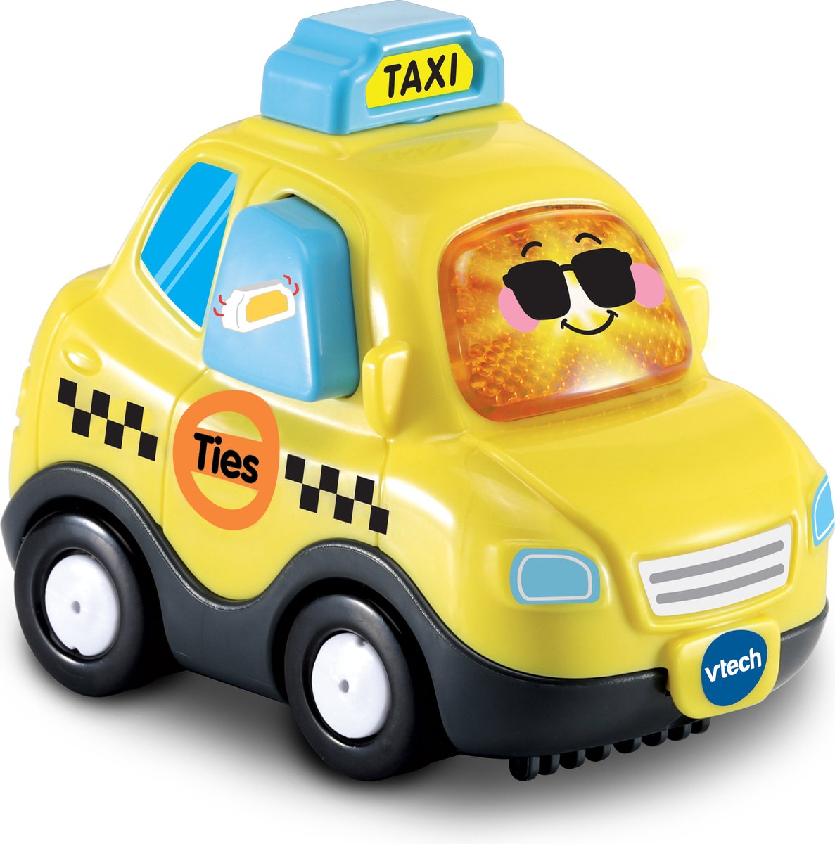 VTech Toet Toet Auto’s Ties Taxi - Speelgoed Auto - Speelfiguur - Interactief & Educatief Speelgoed - Licht- en Geluidseffecten – 1 tot 5 Jaar - VTech