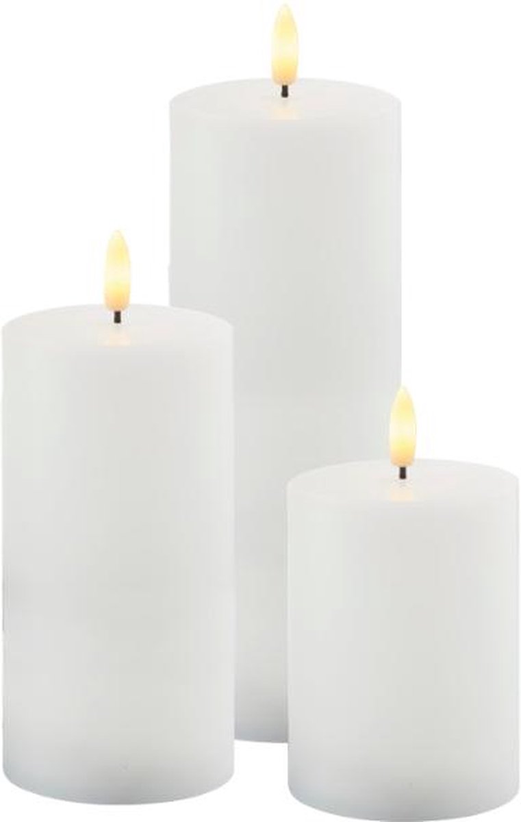 Sirius Home Sille OUTDOOR LED kaarsen - set 3 stuks - Ø7,5xH10/15/20cm