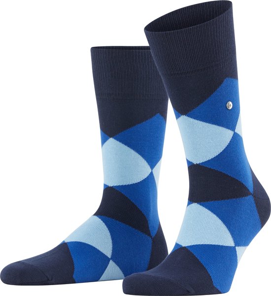 Burlington Clyde one-size organisch katoen sokken heren blauw - Matt 40-46