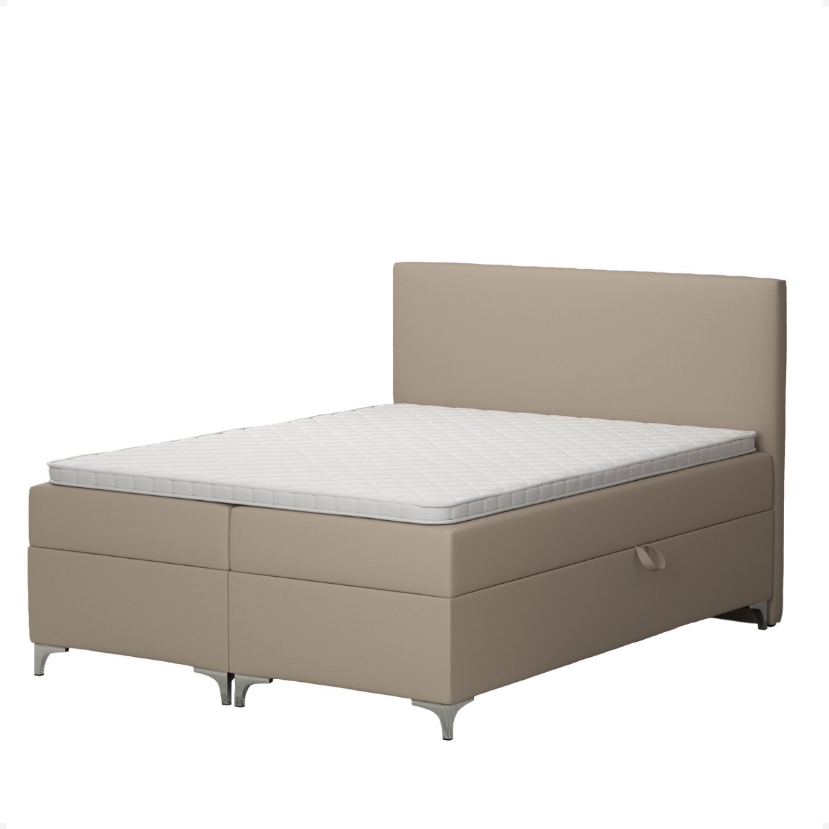 WeSleepy® Ease Boxspring Bed met Opbergruimte 180x200 - Inclusief Topmatras - Beige