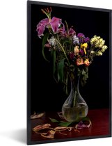 Cadre photo avec affiche - Flétrie - Fleurs - Nature morte - 40x60 cm - Cadre pour affiche