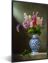 Cadre photo avec affiche - Nature morte - Vase - Fleurs - 80x120 cm - Cadre pour affiche