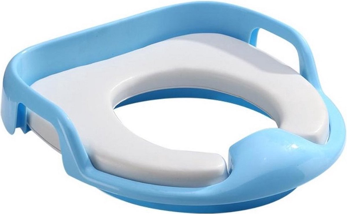 Universele Toiletbril met Handvaten voor Kinderen | Kinder Toiletzitje Toiletstoel | WC-bril Verkleiner voor Peuters en Kleuters | Blauw LB-A23