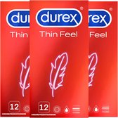 Bol.com Durex Condooms Thin Feel - 3x 12 stuks aanbieding