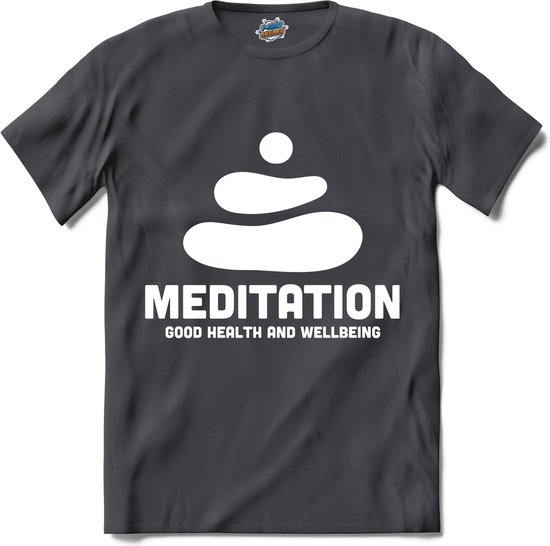 Meditation | Yoga - Namaste - Yoga mat - T-Shirt - Unisex - Mouse Grey - Maat L