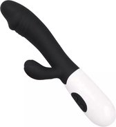 Duo Vibrator | G-Spot Vibrator met Dual Trillingen (Elektrisch) | Waterdicht, Siliconen | Clitoris Penetratie Dildo | Zwart