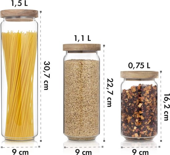SPOTTED DOG GIFT COMPANY Set van 3 Keramische Voorraadpotten met Eekhoorn Uil Gans Motief, Luchtdichte Keuken Voorraadbussen voor Koffie Suiker Thee, Cadeau voor Dierenliefhebbers 1200 ml
