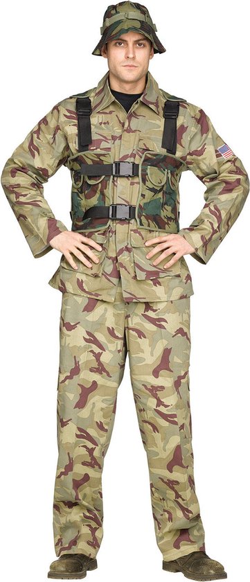 FUNWORLD - Khaki soldaat kostuum voor mannen - M / L | bol.