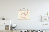 Posterhanger incl. Poster 120x90 cm - Schoolplaat - Liefde - Vintage - Koppel - Design - Textielposter - Blanke latten