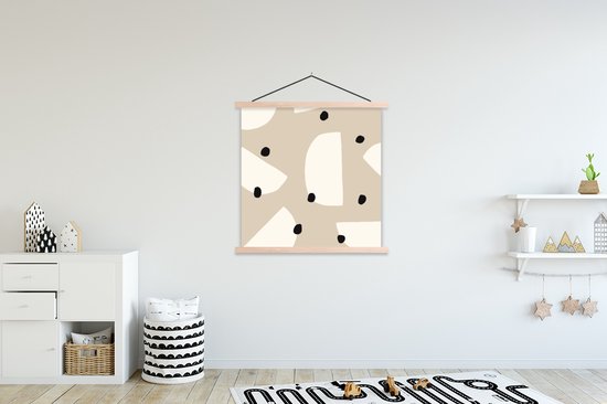 Porte-affiche avec affiche - Affiche scolaire - Pastel - Abstrait - Design - 120x120 cm - lattes vierges