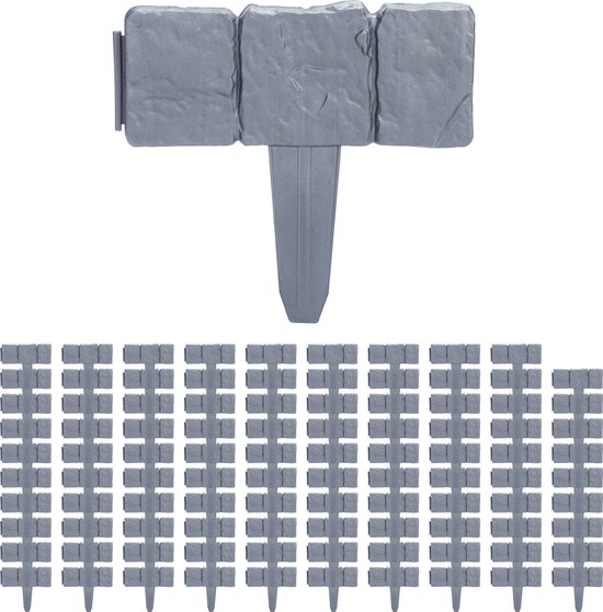 Bundel] Set Van 10 Ultra Sterke Aluminium Borderranden 14cm X 1m  10m Lang 453752 7251