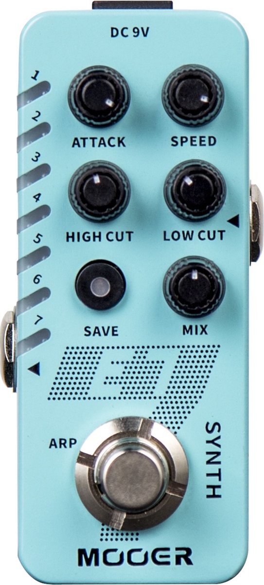 Mooer Audio E7 Polyphonic Guitar Synth - Distortion voor gitaren