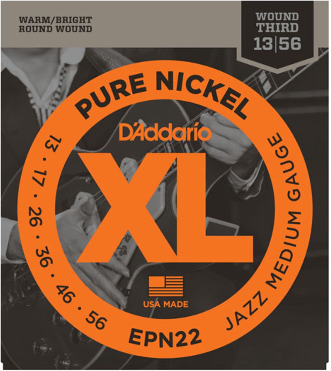 D'Addario EPN22 13-56 Pure nikkel Jazz Medium - Snaren