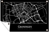 Tuindecoratie Groningen - Plattegrond - Kaart - Stadskaart - 60x40 cm - Tuinposter - Tuindoek - Buitenposter