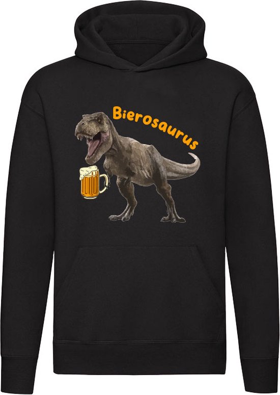 Bierosaurus Hoodie - bier - drank - alcohol - dinosaurus - dino - grappig - unisex - trui - sweater - capuchon